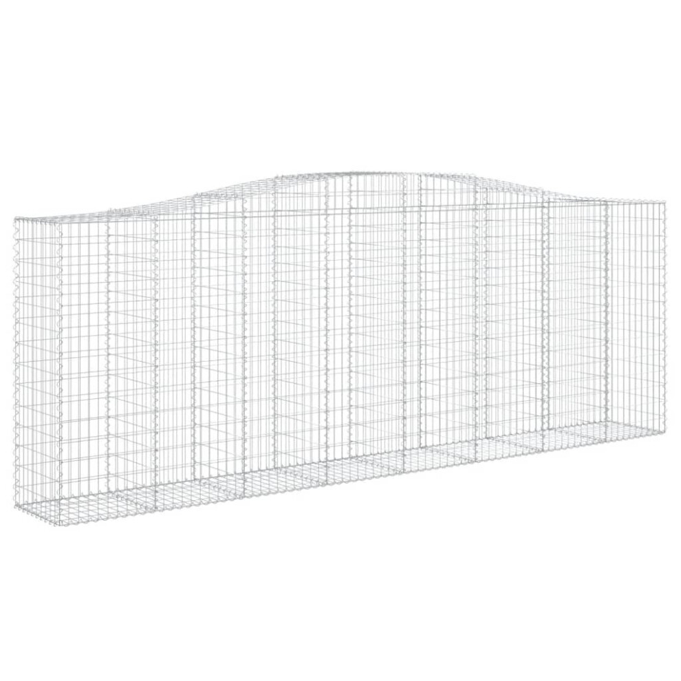 Vidaxl (400 X 50 X 140/160 Cm/ 1 Pcs) Arched Gabion Basket Stone Basket Gabion Retaining Wall Galvanised Iron