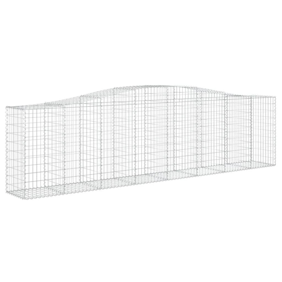 Vidaxl (400 X 50 X 100/120 Cm/ 1 Pcs) Arched Gabion Basket Stone Basket Gabion Retaining Wall Galvanised Iron