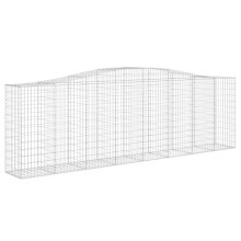 (400 x 50 x 120/140 cm/ 1 pcs) vidaXL Arched Gabion Basket Stone Basket Gabion Retaining Wall Galvanised Iron