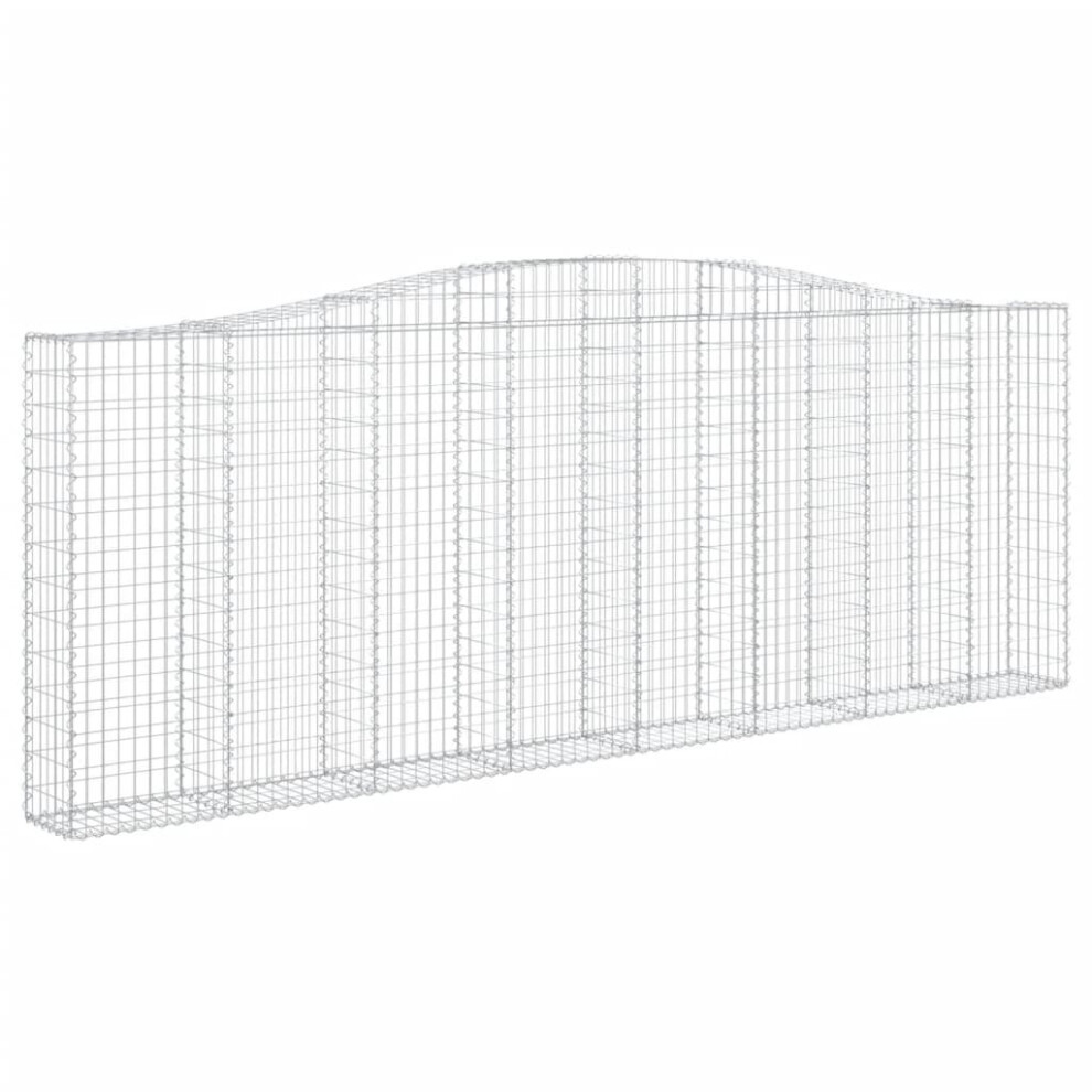 Vidaxl (400 X 30 X 140/160 Cm/ 1 Pcs) Arched Gabion Basket Stone Basket Gabion Retaining Wall Galvanised Iron