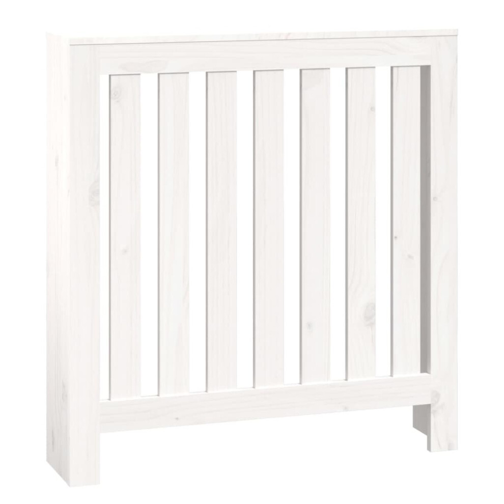 (White, 79.5 X 19 X 84 Cm) Vidaxl Radiator Cover Wooden Heating Cover Radiator Cabinet Solid Wood Pine