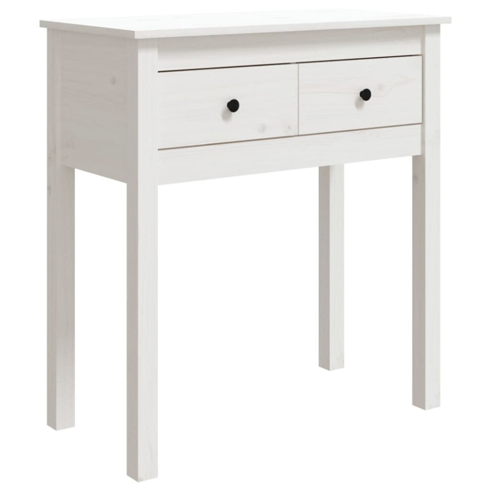 Vidaxl (, 70 X 35 X 75 Cm) Solid Wood Pine Console Table Multi Colours 100X35x75 Cm/70X35x75 Cm White