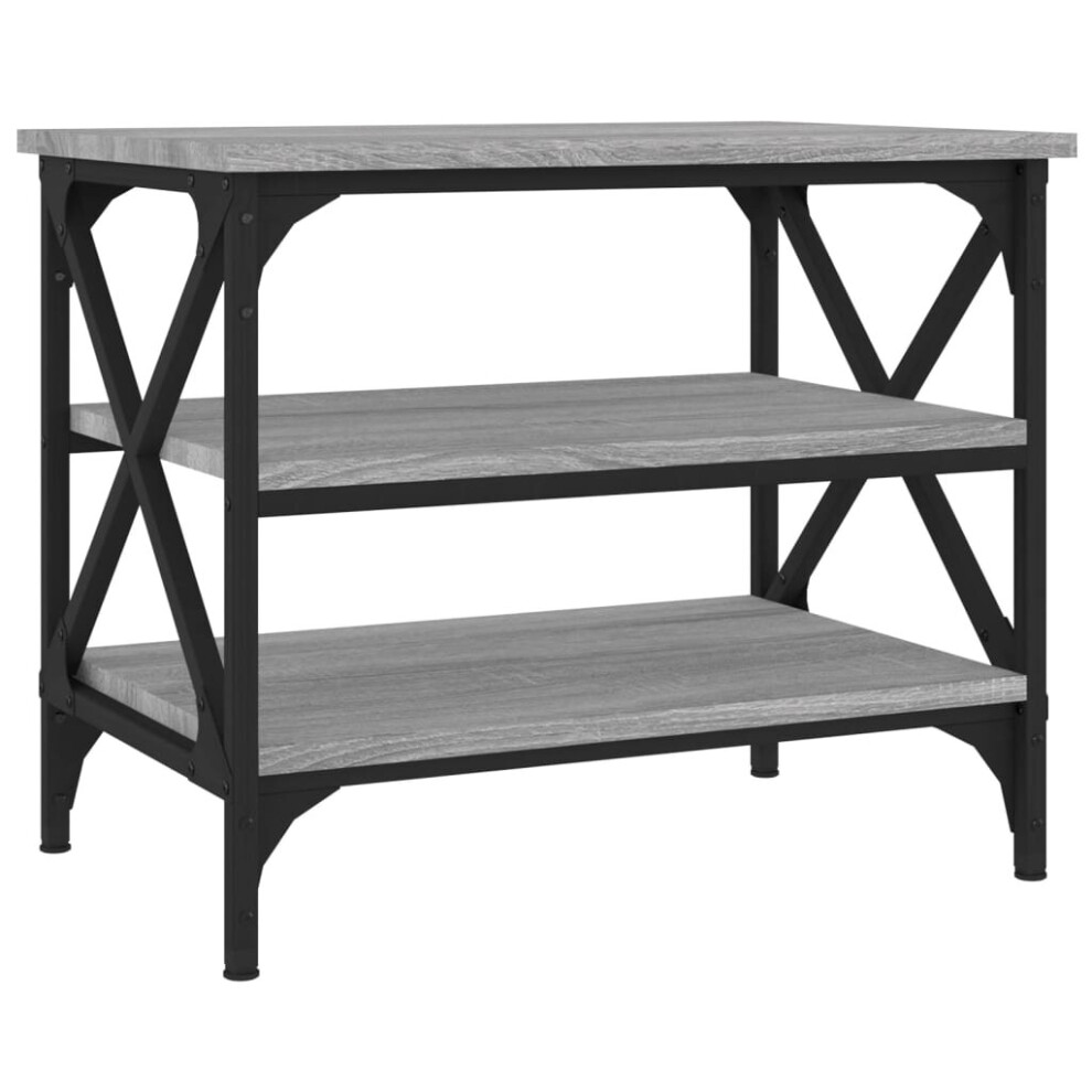 Vidaxl (Grey Sonoma) Side Table Engineered Wood Living Room Couch End Table Multi Colours