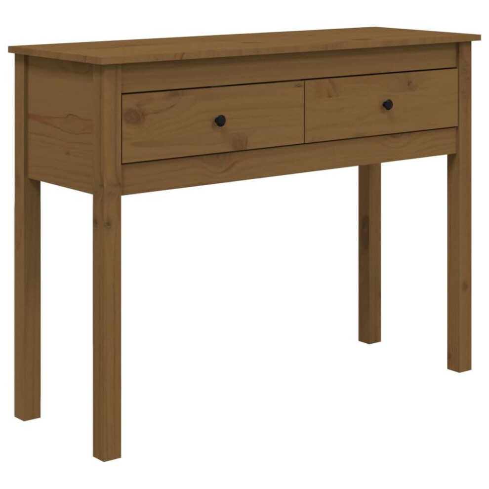 Vidaxl (Honey Brown, 100 X 35 X 75 Cm) Solid Wood Pine Console Table Multi Colours 100X35x75 Cm/70X35x75 Cm