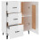 VidaXL vidaXL Sideboard High Gloss White Engineered Wood Cupboard Home Organiser 7