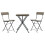 VidaXL vidaXL 3-tlg. Bistro-Set Klappbar Grau Poly Rattan 3