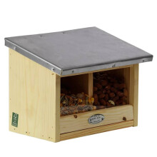 Comedero para ardillas doble - L 17,6 x l 25,3 x H 18,7 cm - Madera