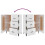 VidaXL vidaXL Sideboard High Gloss White Engineered Wood Cupboard Home Organiser 9