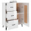 VidaXL vidaXL Sideboard High Gloss White Engineered Wood Cupboard Home Organiser 5