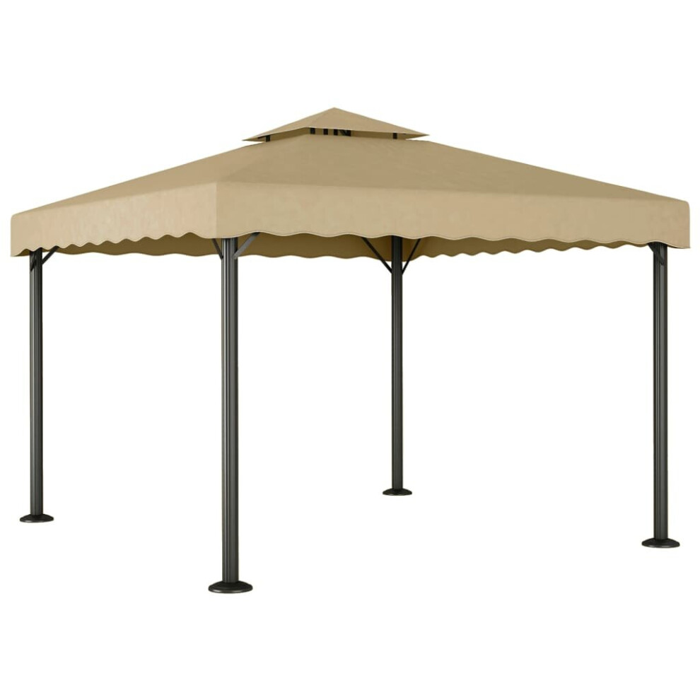 vidaXL Gazebo Taupe 3x3 m Aluminium and Steel Garden Outdoor Party Marquee
