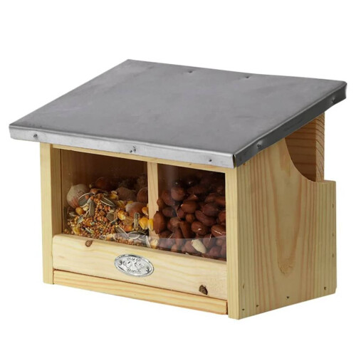 Doppelte Eichhörnchenfütterung - L 17,6 x B 25,3 x H 18,7 cm - Holz 2