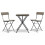VidaXL vidaXL 3-tlg. Bistro-Set Klappbar Grau Poly Rattan 1