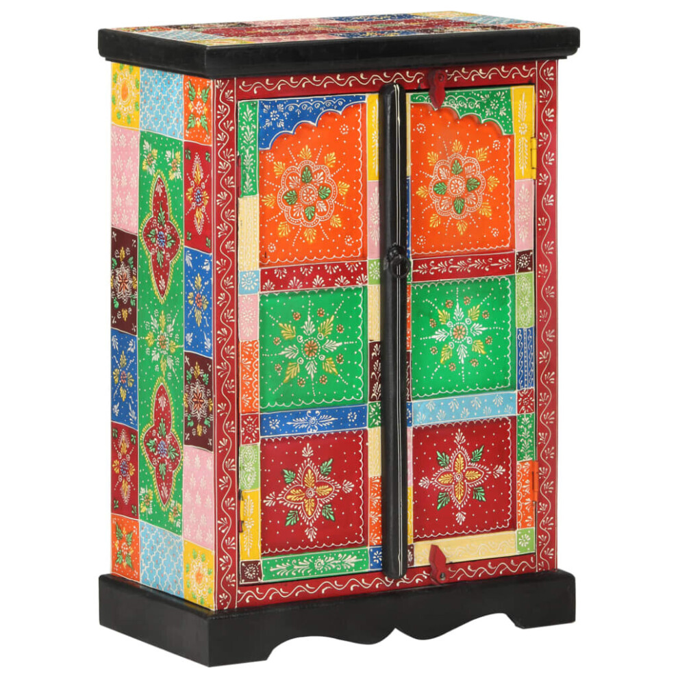 vidaXL Solid Wood Mango Hand Painted Sideboard with Doors Cabinet Cupboard