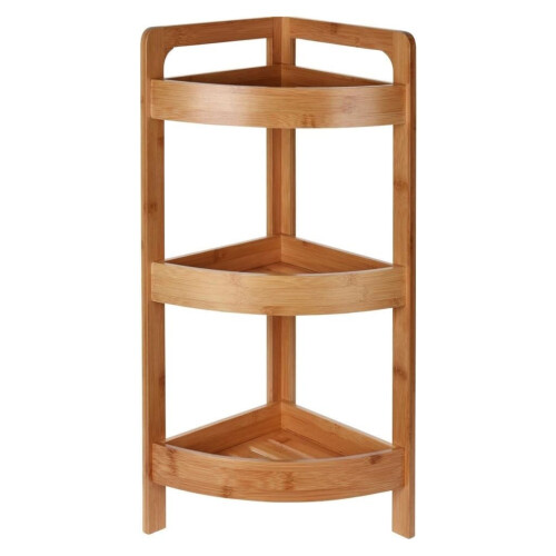 Prateleira de banheiro de 3 níveis em bambu Bathroom Solutions 1 1