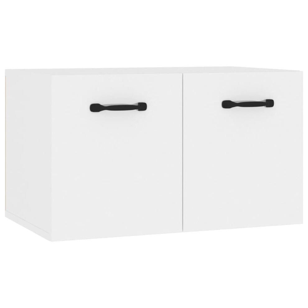 vidaXL Wall Cabinet High Gloss White Engineered Wood Wall Unit Floating Shelf