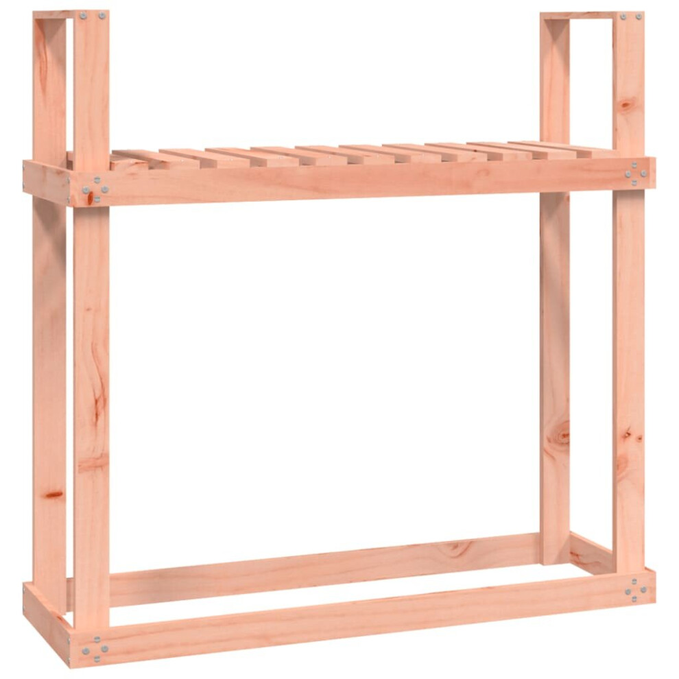 Vidaxl Solid Wood Douglas Firewood Rack Wooden Fireplace Log Holder Wood Shed