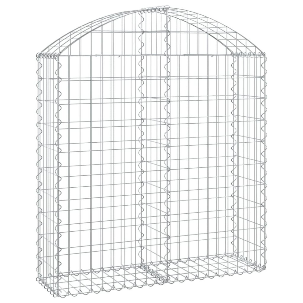 Vidaxl (100 X 30 X 100/120 Cm) Arched Gabion Basket Galvanised Iron Mesh Wire Stone Basket Multi Sizes