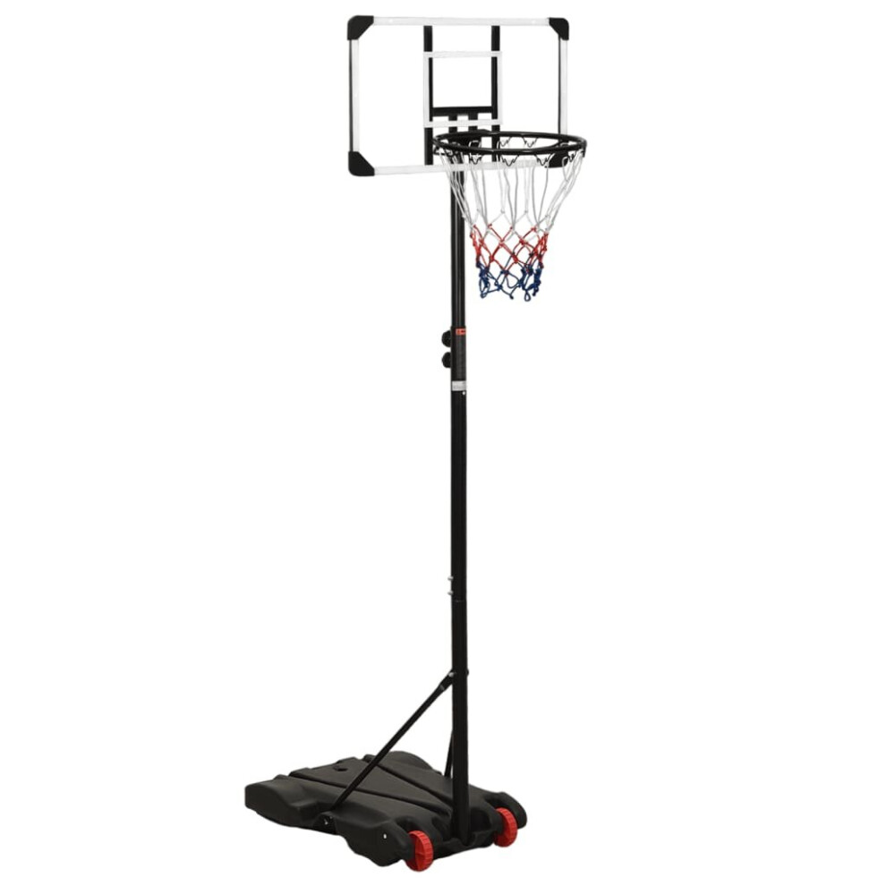 vidaXL Basketball Stand Transparent 216-250 cm Polycarbonate Basketball Post