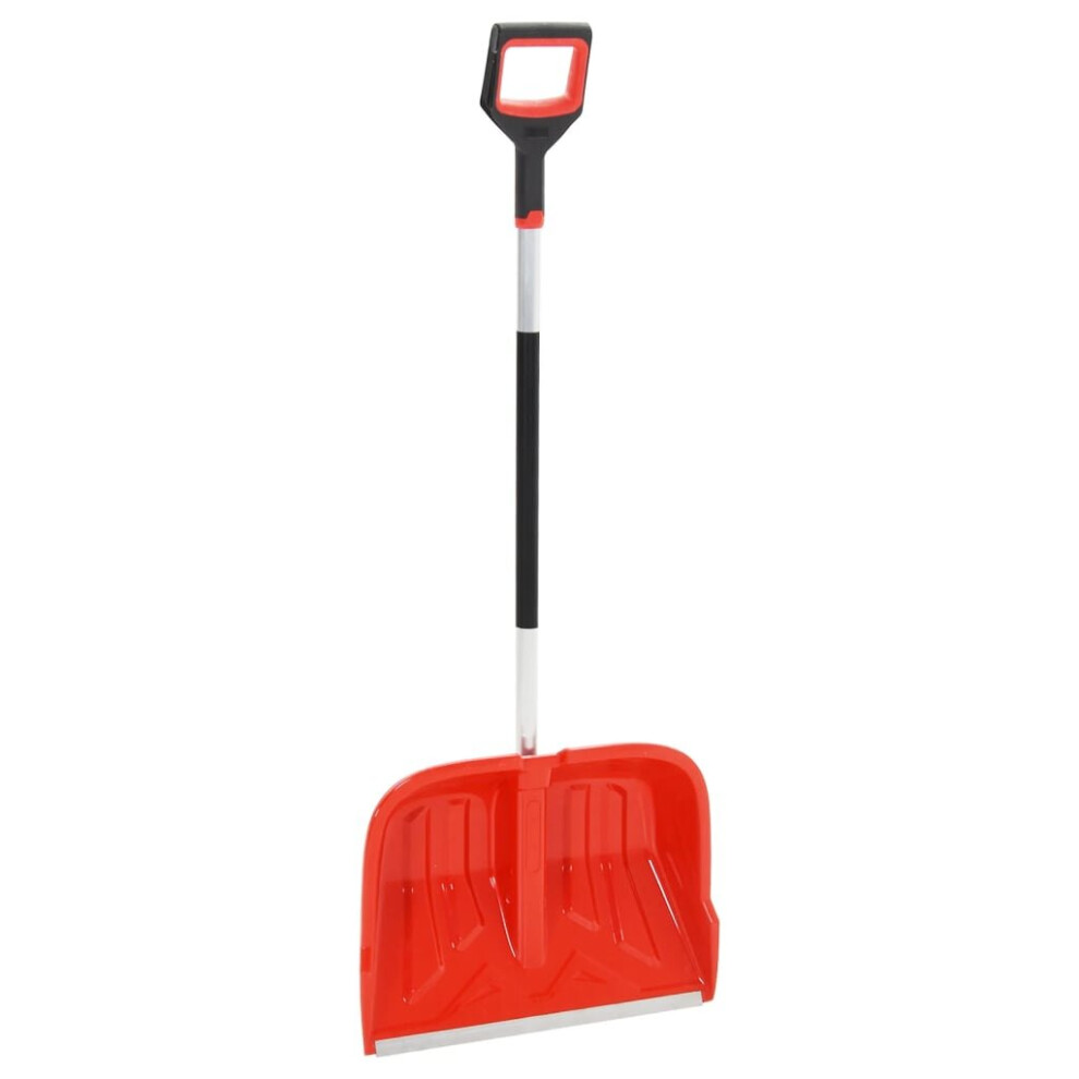 vidaXL Snow Shovel Red 136 cm Aluminium Shoveling Tool Snow Scoop Remover