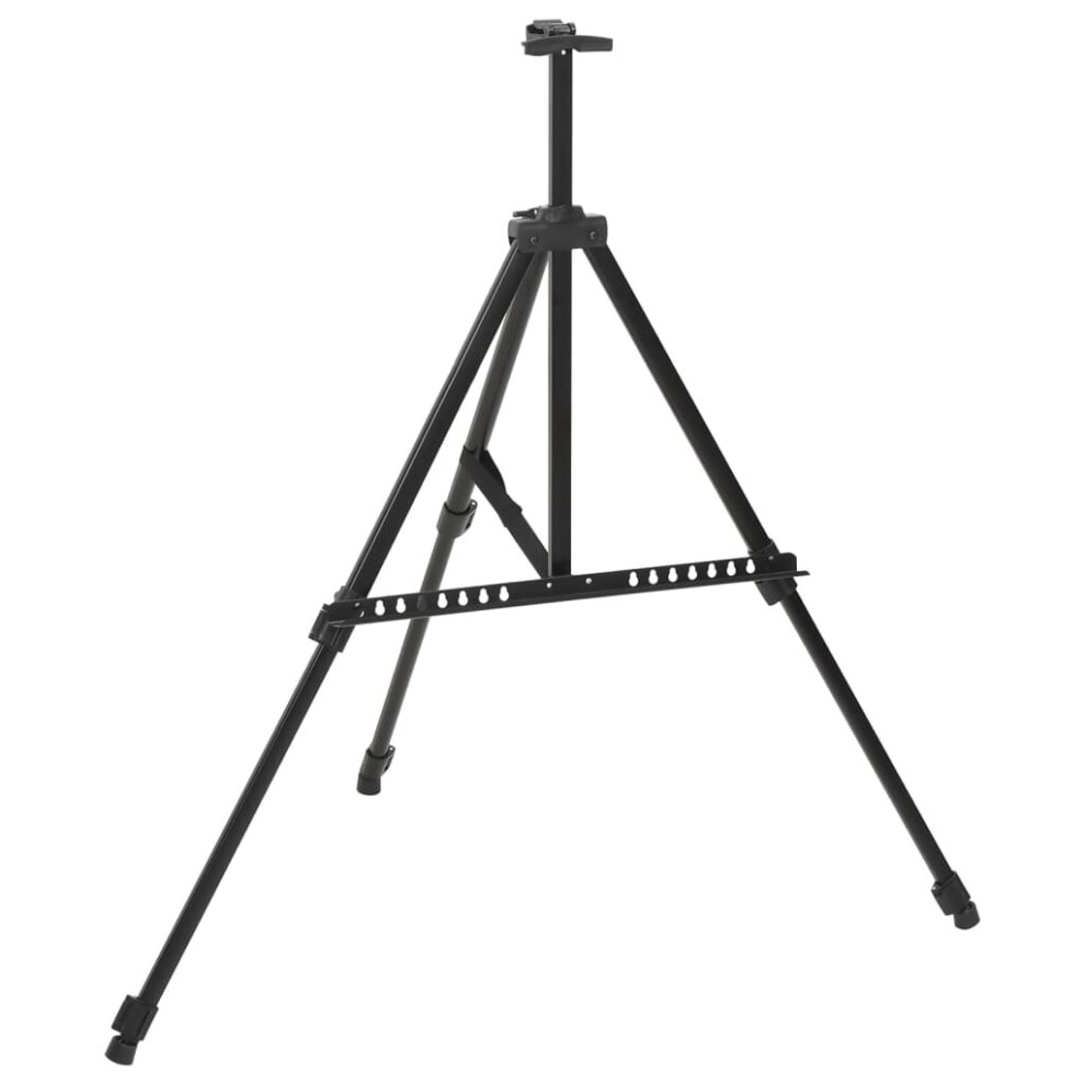 vidaXL Adjustable Display Easel Black Metal Painting Easel Advertising Stand