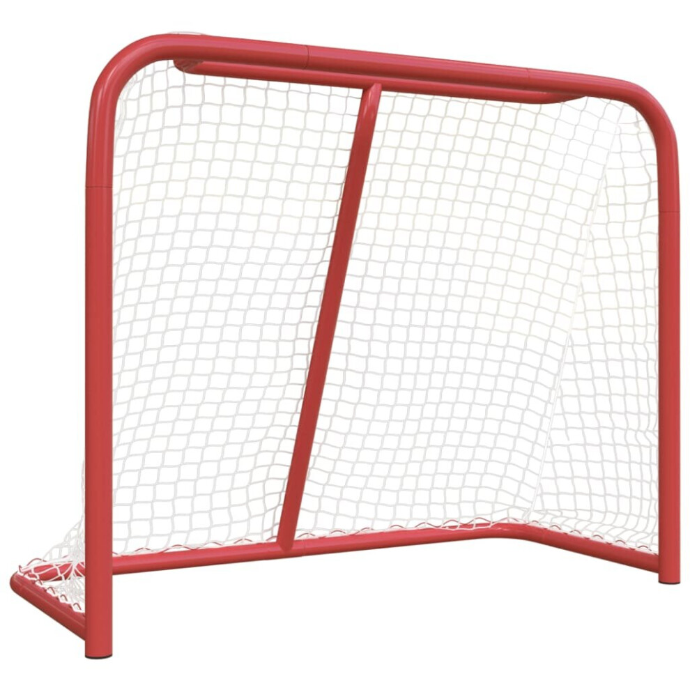 Vidaxl Hockey Goal And 183X71x122 Cm Polyester Filed Hockey Goal Red/White