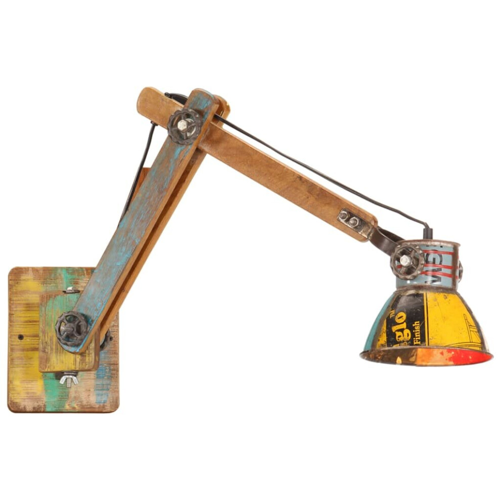 vidaXL Wall Lamp Industrial Style Multicolour Round E27 Bedside Wall Lamp