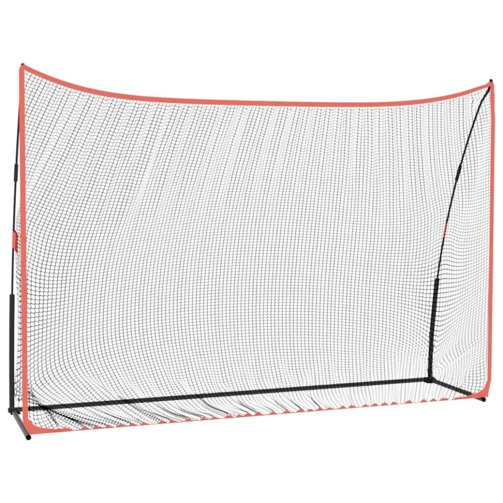 vidaXL Golf Practice Net Black and Red 305x91x213 cm Polyester Golf Cage Net