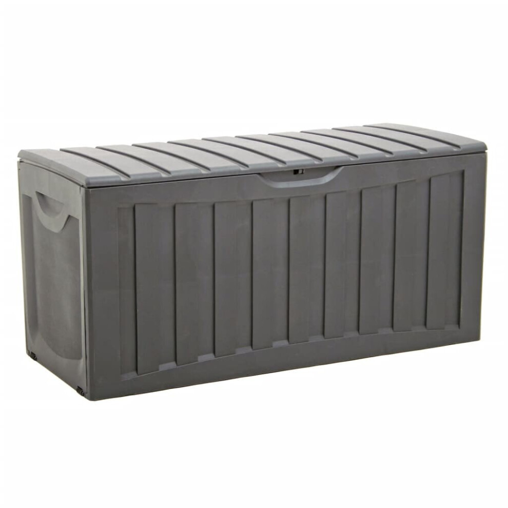 vidaXL Storage Box Black 118x53x57 cm Polypropylene Storage Chest Blanket Box