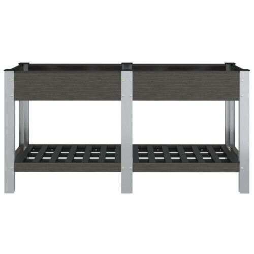 VidaXL vidaXL Garten-Hochbeet mit Ablage Grau 150x50x75 cm WPC 2