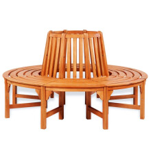 vidaXL Circular Tree Bench Wood Outdoor Garden Patio Park Outdoor Chair Seat