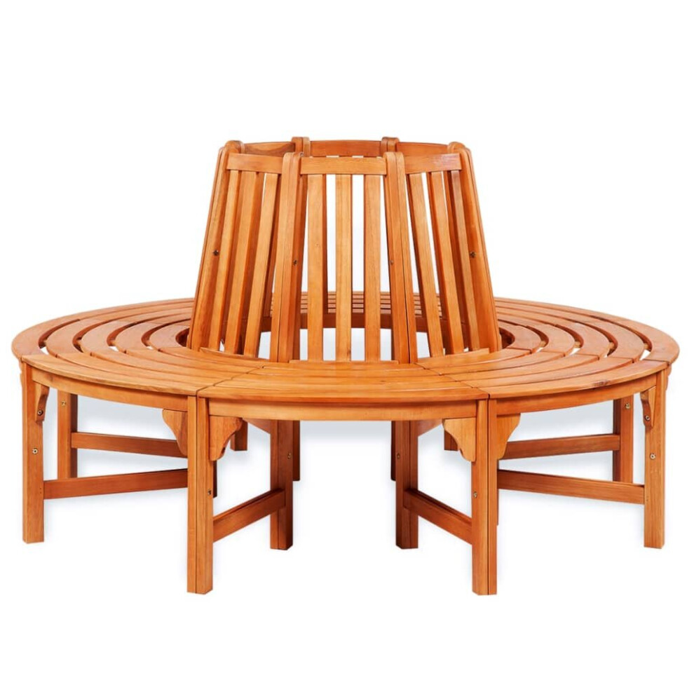 vidaXL Circular Tree Bench Wood Outdoor Garden Patio Park Outdoor Chair Seat