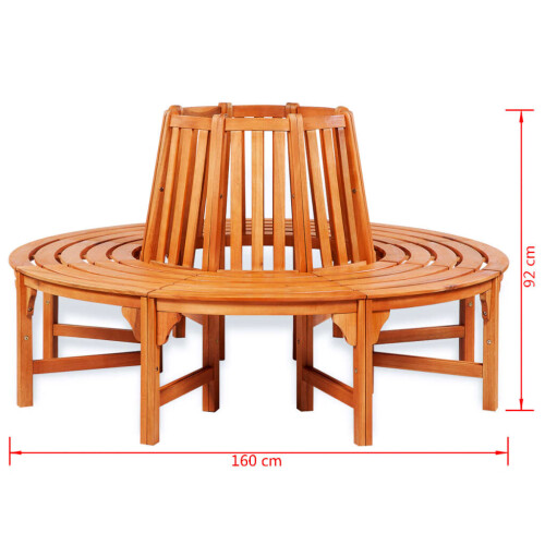 VidaXL vidaXL Baumbank Ø 160 cm Holz 2
