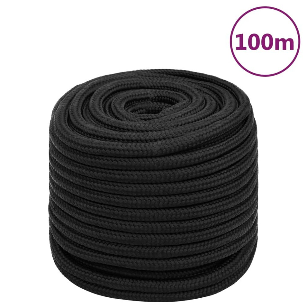 (black, 18 mm/ 100 m) Marine Rope Dock Coil Boat Line Polypropylene Rope Multi Sizes Multi Colours