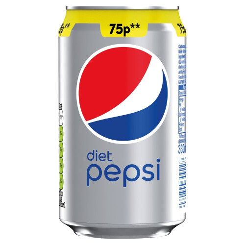 Pepsi Pepsi Diet Cola Can 330ml (Pack of 24) 1