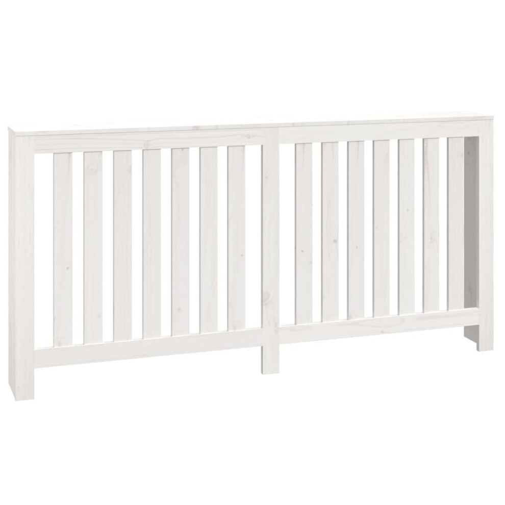 Vidaxl (White, 169 X 19 X 84 Cm) Radiator Cover Wooden Heating Cover Radiator Cabinet Solid Wood Pine