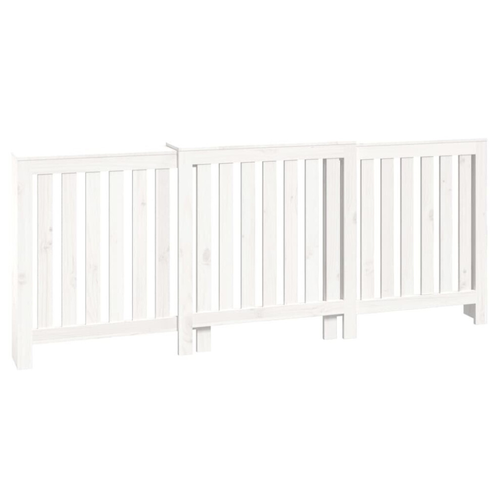 Vidaxl (White, 210 X 21 X 85 Cm) Radiator Cover Wooden Heating Cover Radiator Cabinet Solid Wood Pine