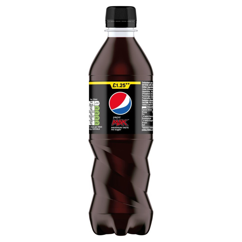 Pepsi Max No Sugar Cola 500ml  (Pack of 12)