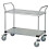 Wire & Solid Shelf Mobile Utility Carts - 18 x 36 in. 1