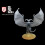 Flying Horned Devil Miniature | Large size on a 50mm base for D&D 3