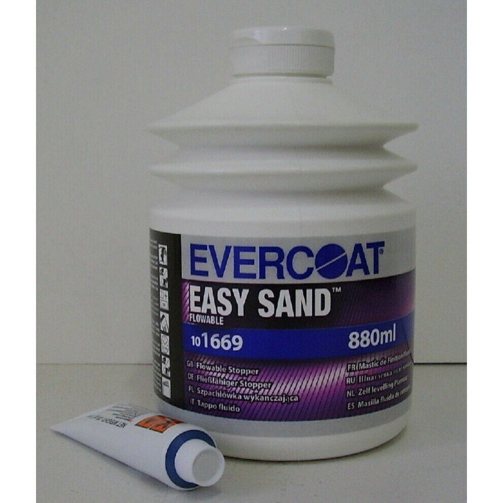 Evercoat Easy Sand Flowable Stopper 880Ml & Hardener Body Filler Polyester Putty 5290753354696