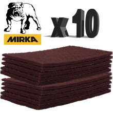 Mirka Mirlon Abrasive Finishing Pads Scotch Very Fine Red x 10 - Pack 10
