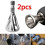 (Silver) 2pcs Deburring External Chamfer Tool 1