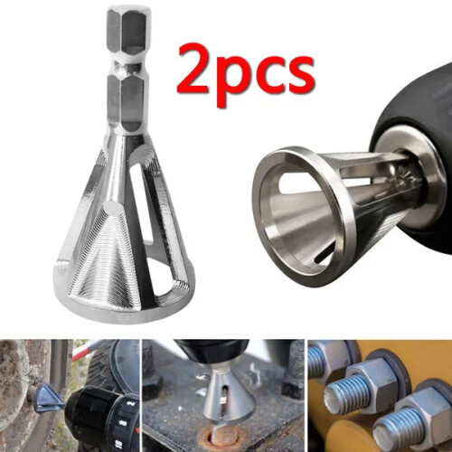 (Silver) 2pcs Deburring External Chamfer Tool