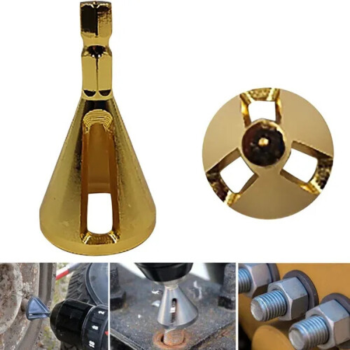 (Gold) 2pcs Deburring External Chamfer Tool