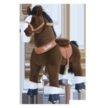 PonyCycle Ux321 Hoof Horse Small Plush Toy, Dark Brown & White