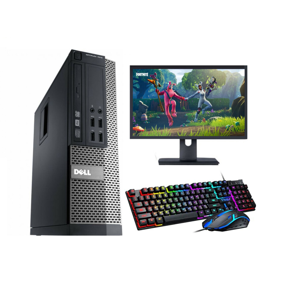 Fcs Fast Gaming Dell Bundle Tower Pc Full Set Computer System Intel I5 16Gb 500Gb Gt730