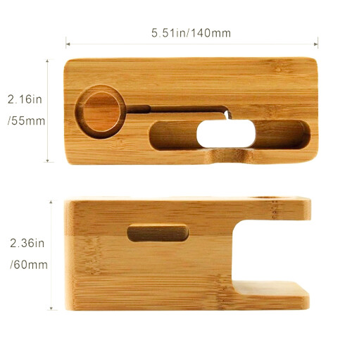 Charging Station For Apple Watch And iPhone Bamboo iPhone Stand Charging Dock 1