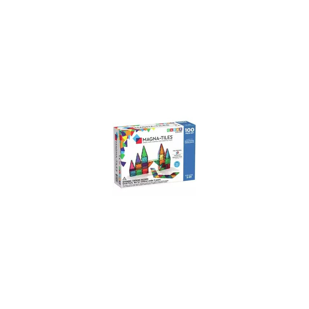 Magna-Tiles Clear 100 Pieces Set Magnetic Toy