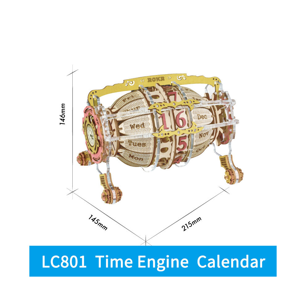 Mdsrjone (Lc801) Robotime Rokr Time Art Zodiac Wall Clock 3D Wooden Puzzle Games Model Building