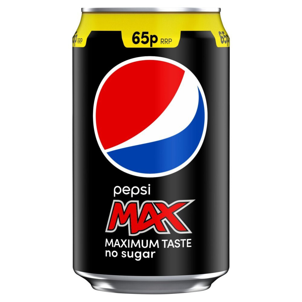 Pepsi Max No Sugar Cola Can 330ml (Pack of 24)